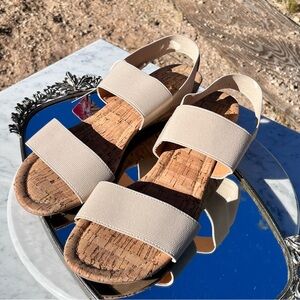 Tommy Bahama Dallis Strappy Sandal, 9, New and Unworn, Cork Sole, Neutral